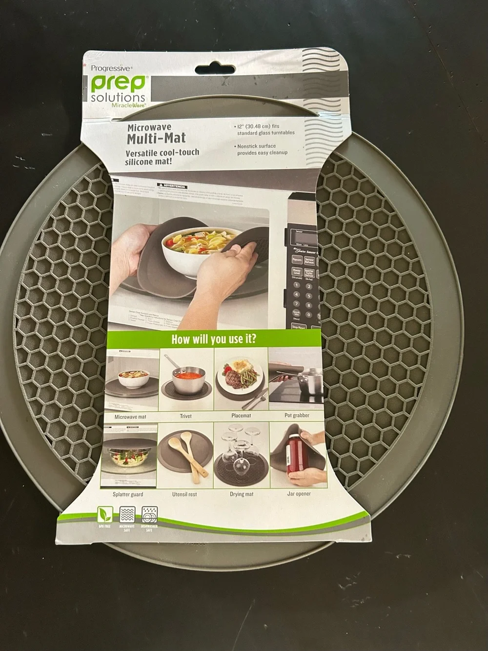 Microwave Multi-Mat Silicone Trivet - Gray